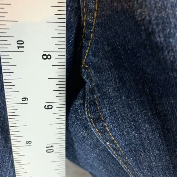 Lands' End Canvas Jeans Women's 31 Blue Denim Stretch Low Rise Straight Leg 7882 - Picture 3 of 8